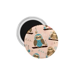 Seamless Pattern Owls Dream Cute Style Pajama Fabric 1 75  Magnets by Apen