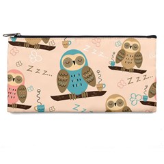 Seamless Pattern Owls Dream Cute Style Pajama Fabric Pencil Case by Apen