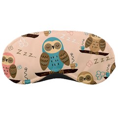 Seamless Pattern Owls Dream Cute Style Pajama Fabric Sleep Mask by Apen