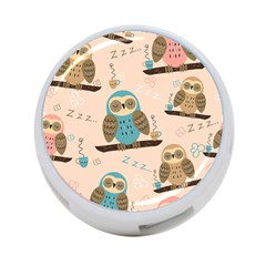 Seamless Pattern Owls Dream Cute Style Pajama Fabric 4-port Usb Hub (two Sides) by Apen