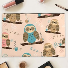 Seamless Pattern Owls Dream Cute Style Pajama Fabric Cosmetic Bag (xxl) by Apen