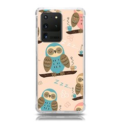 Seamless Pattern Owls Dream Cute Style Pajama Fabric Samsung Galaxy S20 Ultra 6 9 Inch Tpu Uv Case by Apen