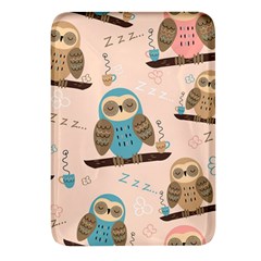 Seamless Pattern Owls Dream Cute Style Pajama Fabric Rectangular Glass Fridge Magnet (4 Pack) by Apen