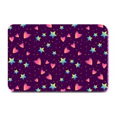 Colorful Stars Hearts Seamless Vector Pattern Plate Mats by Apen