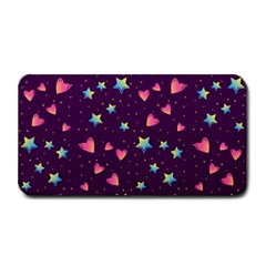 Colorful Stars Hearts Seamless Vector Pattern Medium Bar Mat by Apen