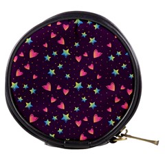 Colorful Stars Hearts Seamless Vector Pattern Mini Makeup Bag by Apen