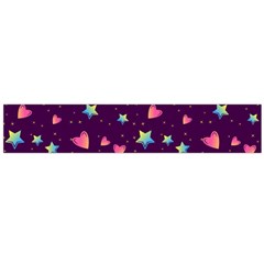 Colorful Stars Hearts Seamless Vector Pattern Large Premium Plush Fleece Scarf  by Apen