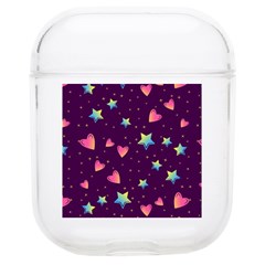 Colorful Stars Hearts Seamless Vector Pattern Soft Tpu Airpods 1/2 Case by Apen