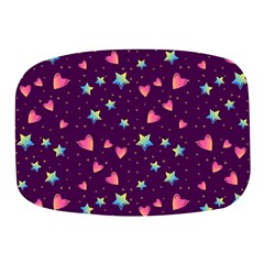 Colorful Stars Hearts Seamless Vector Pattern Mini Square Pill Box by Apen