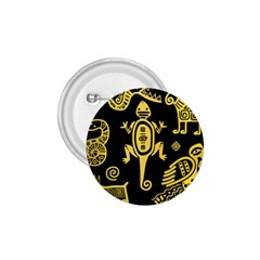 Mexican Culture Golden Tribal Icons 1 75  Buttons by Apen