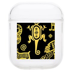 Mexican Culture Golden Tribal Icons Soft Tpu Airpods 1/2 Case by Apen