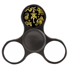 Mexican Culture Golden Tribal Icons Finger Spinner by Apen