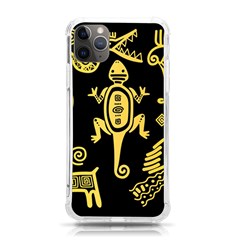 Mexican Culture Golden Tribal Icons Iphone 11 Pro Max 6 5 Inch Tpu Uv Print Case by Apen