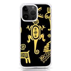 Mexican Culture Golden Tribal Icons Iphone 14 Pro Max Tpu Uv Print Case by Apen