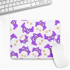 Purple Owl Pattern Background Small Mousepad by Apen