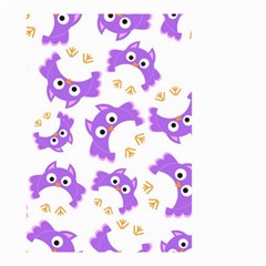 Purple Owl Pattern Background Small Garden Flag (two Sides) by Apen