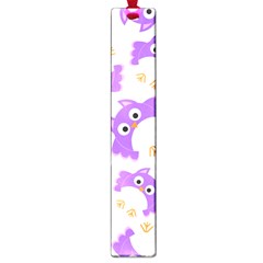 Purple Owl Pattern Background Large Book Marks by Apen