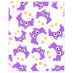 Purple Owl Pattern Background Drawstring Bag (small) by Apen