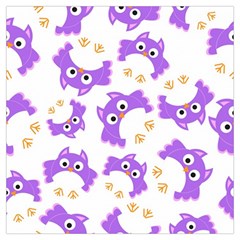 Purple Owl Pattern Background Lightweight Scarf  by Apen