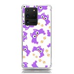 Purple Owl Pattern Background Samsung Galaxy S20 Ultra 6.9 Inch TPU UV Case Front