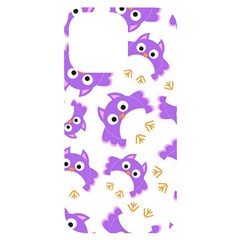 Purple Owl Pattern Background Iphone 14 Pro Max Black Uv Print Case by Apen