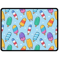 Cute Kawaii Ice Cream Seamless Pattern Two Sides Fleece Blanket (large) by Apen