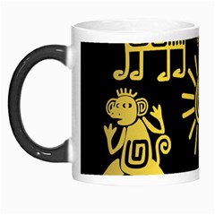 Maya Style Gold Linear Totem Icons Morph Mug by Apen