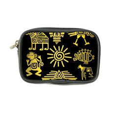 Maya Style Gold Linear Totem Icons Coin Purse by Apen