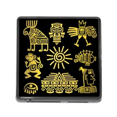 Maya Style Gold Linear Totem Icons Memory Card Reader (square 5 Slot) by Apen