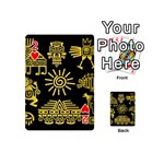 Maya Style Gold Linear Totem Icons Playing Cards 54 Designs (Mini) Front - Heart2