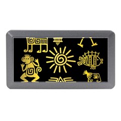 Maya Style Gold Linear Totem Icons Memory Card Reader (mini) by Apen