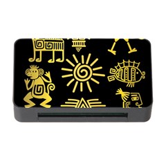 Maya Style Gold Linear Totem Icons Memory Card Reader With Cf by Apen