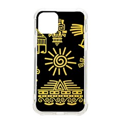 Maya Style Gold Linear Totem Icons Iphone 11 Pro 5 8 Inch Tpu Uv Print Case by Apen