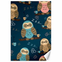 Seamless Pattern Owls Dreaming Canvas 20  X 30  by Apen