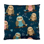 Seamless Pattern Owls Dreaming Standard Cushion Case (Two Sides) Front