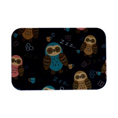 Seamless Pattern Owls Dreaming Open Lid Metal Box (silver)   by Apen