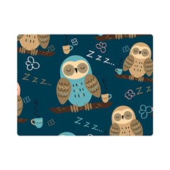 Seamless Pattern Owls Dreaming Premium Plush Fleece Blanket (mini) by Apen