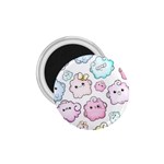 Cute Doodle Cartoon Seamless Pattern 1.75  Magnets Front