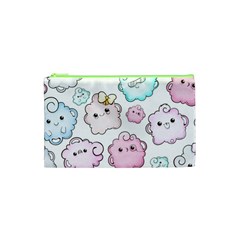 Cute Doodle Cartoon Seamless Pattern Cosmetic Bag (xs) by Apen