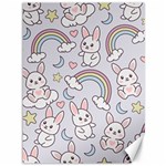 Seamless Pattern With Cute Rabbit Character Canvas 36  x 48  35.26 x46.15  Canvas - 1