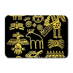 Golden Indian Traditional Signs Symbols Plate Mats by Apen