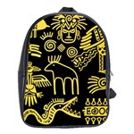 Golden Indian Traditional Signs Symbols School Bag (XL) Front