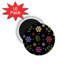 Embroidery Seamless Pattern With Flowers 1.75  Magnets (10 pack) 