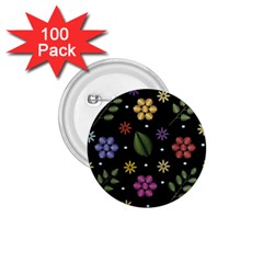 Embroidery Seamless Pattern With Flowers 1.75  Buttons (100 pack) 