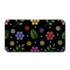 Embroidery Seamless Pattern With Flowers Medium Bar Mat