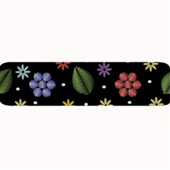 Embroidery Seamless Pattern With Flowers Large Bar Mat