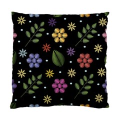 Embroidery Seamless Pattern With Flowers Standard Cushion Case (Two Sides)