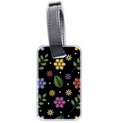 Embroidery Seamless Pattern With Flowers Luggage Tag (two sides)