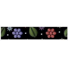 Embroidery Seamless Pattern With Flowers Large Premium Plush Fleece Scarf 