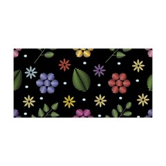 Embroidery Seamless Pattern With Flowers Yoga Headband by Apen